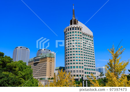 Chiba City, Chiba Prefecture, Mihama Ward, Makuhari Shintoshin Cityscape, hotel along Messe Boulevard Chiba City, Chiba Prefecture, Mihama Ward, Makuhari Shintoshin Cityscape, hotel along Messe Boulevard 97397473