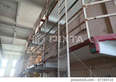 Cell house in Alcatraz island  in San Francisco Bay 97398510