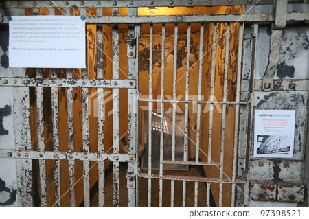 Cell house in Alcatraz island in San Francisco Bay Cell house in Alcatraz island in San Francisco Bay 97398521
