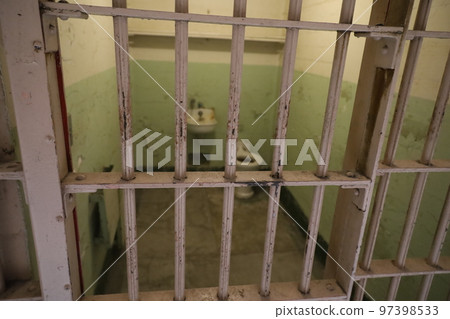 Cell house in Alcatraz island  in San Francisco Bay 97398533