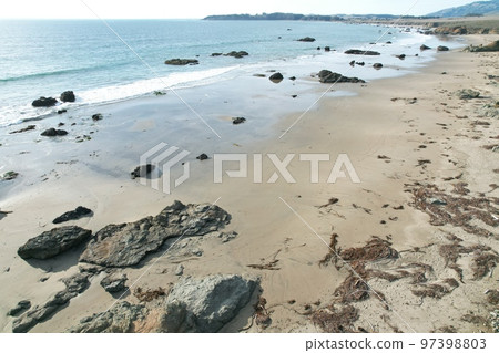 Beaches, marshes and cliffs at San Simeon  California 97398803