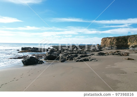 Beaches, marshes and cliffs at San Simeon California Beaches, marshes and cliffs at San Simeon California 97398816