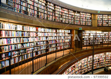 Beautiful view of the City Library in Stockholm, the capital of Sweden 97399502