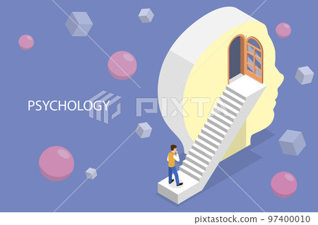 3D Isometric Flat Vector Conceptual Illustration of Psychology 97400010
