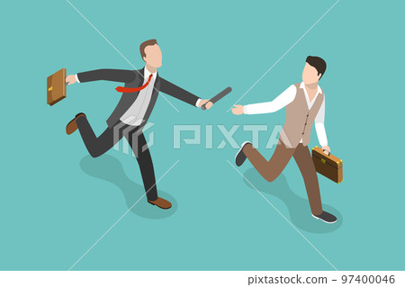 3D Isometric Flat Vector Conceptual Illustration of Relay Baton Handover 3D Isometric Flat Vector Conceptual Illustration of Relay Baton Handover 97400046