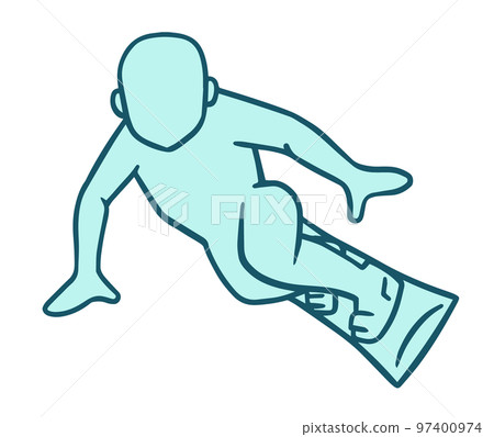 snowboarder toe side silhouette color 97400974