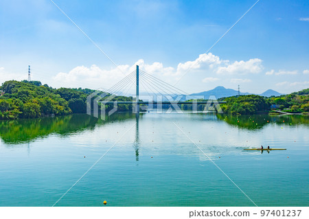 美麗的府中湖府中湖大橋 97401237