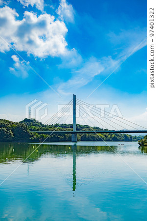 美麗的府中湖府中湖大橋 97401322