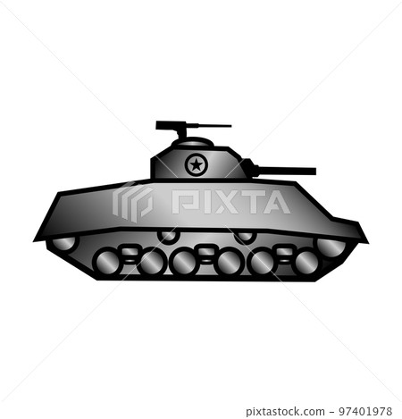 Tank icon on white. Tank icon on white. 97401978