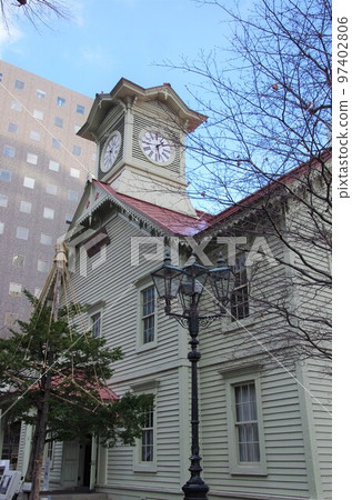 札幌鐘樓深秋垂直位置 札幌鐘樓深秋垂直位置 97402806