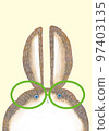 New Year's card rabbit character 3 97403135