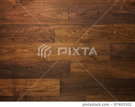 一張水平長的背景圖像，是一塊木板牆，上面覆蓋著紅棕色略有不同的木紋板 97403502