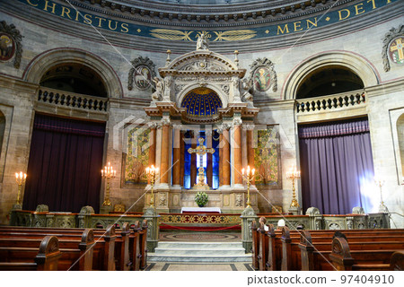 Beautiful view of Frederik's Church in Copenhagen, capital of Denmark 97404910
