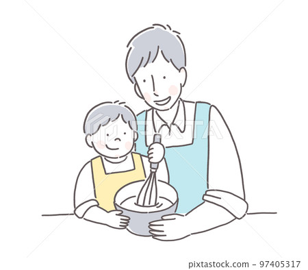 Parents enjoying cooking 97405317