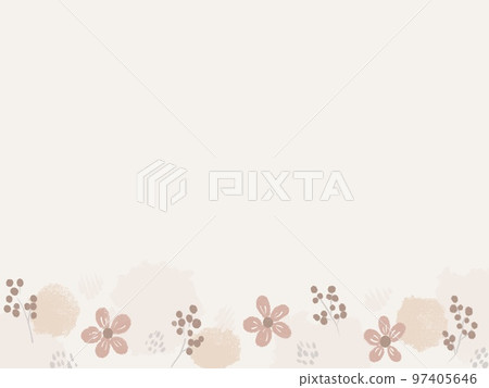 Hand-drawn cute flower background illustration in gentle colors 97405646