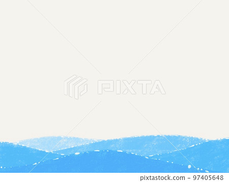 hand drawn cute wave background illustration 97405648