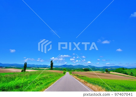 Summer Hokkaido Refreshing scenery of Biei Summer Hokkaido Refreshing scenery of Biei 97407041
