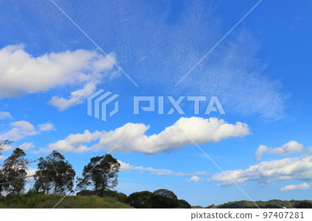 blue sky cloud tree blue sky cloud tree 97407281