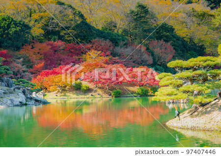 Ritsurin Park Autumn foliage is the best Ritsurin Park Autumn foliage is the best 97407446