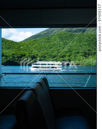 Lake Chuzenji Pleasure Boat passing each other 97409157