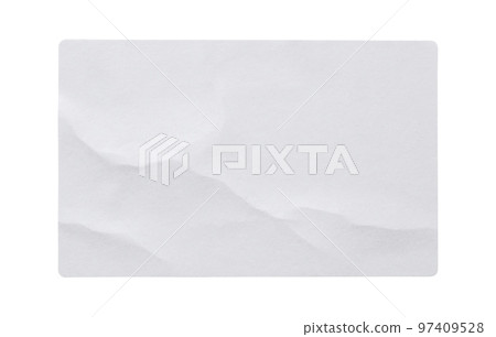 Blank paper sticker label texture isolated on white background Blank paper sticker label texture isolated on white background 97409528