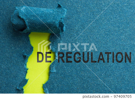 The inscription deregulation under the torn paper. 97409705