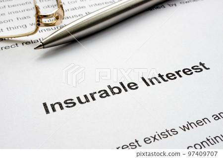 Page with info about and Insurable interest. 97409707