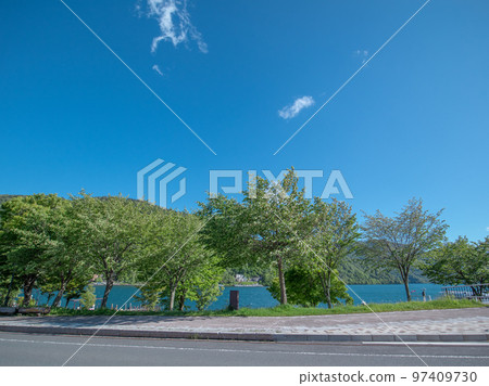Chuzenji lake shore scenery Chuzenji lake shore scenery 97409730