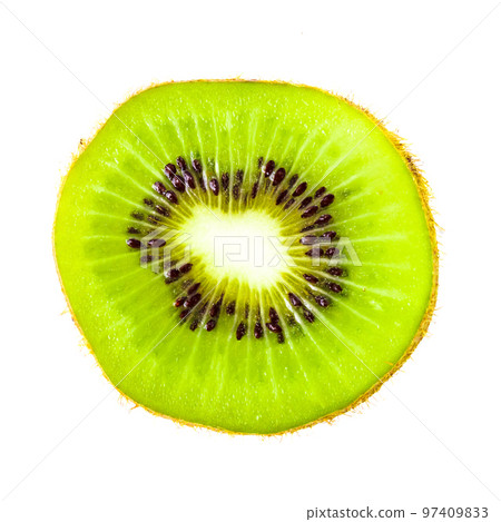 kiwi fruit slice isolated on white background kiwi fruit slice isolated on white background 97409833