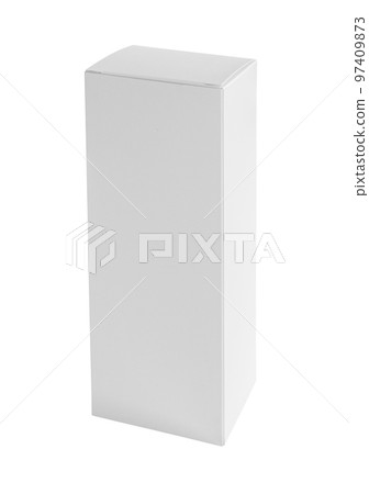 Mockup white tall shape product packaging box isolated on white background Mockup white tall shape product packaging box isolated on white background 97409873