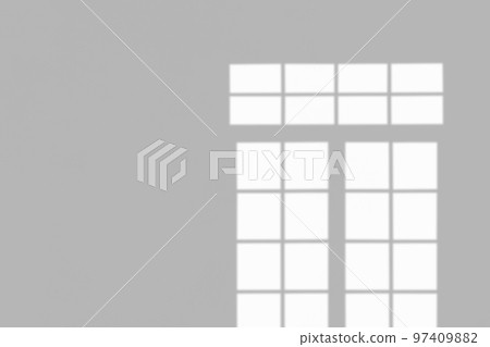 Window shadow drop on white wall background Window shadow drop on white wall background 97409882