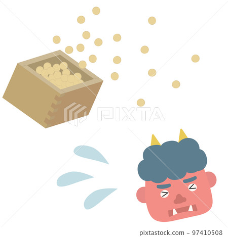Mamemaki on Setsubun and the red demon running away 97410508