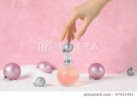 Concept of different cosmetics, different winter cosmetics Concept of different cosmetics, different winter cosmetics 97411481
