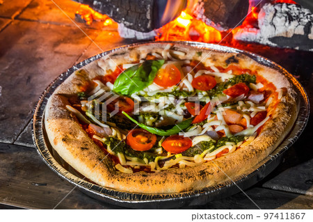 Mix pizza Italian delicious food mixture pizza Mix pizza Italian delicious food mixture pizza 97411867