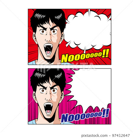 帶有一點美式漫畫的憤怒的日本人 帶有一點美式漫畫的憤怒的日本人 97412647