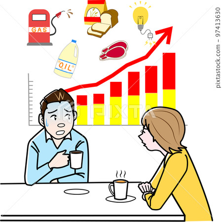 A couple who are worried about their lives due to soaring prices A couple who are worried about their lives due to soaring prices 97413630
