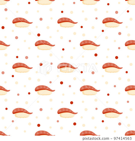 Seamless pattern with Sushi, for decoration 97414563