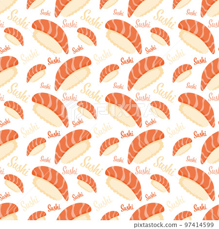 Seamless pattern with Sushi, for decoration 97414599