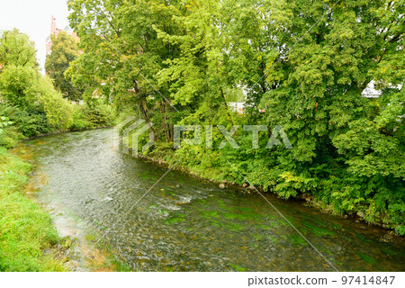 Beautiful scenery of the Republic of Užupis 97414847