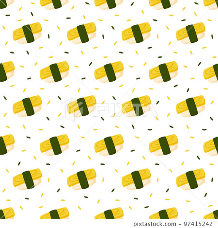 Seamless pattern with Sushi, for decoration 97415242