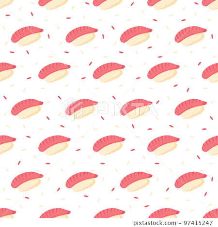 Seamless pattern with Sushi, for decoration 97415247