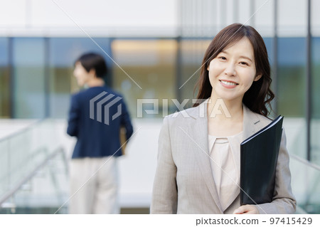 Woman walking up the stairs Business image Photography cooperation "LINK FOREST" 97415429