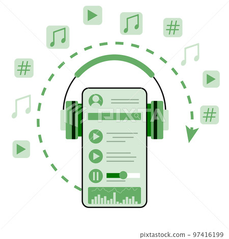 Music service online and streaming, mobile application to listen music 97416199