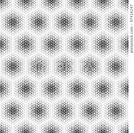 Geometric pattern of black figures on a white background. Seamless in one direction.SCALE method Geometric pattern of black figures on a white background. Seamless in one direction.SCALE method 97416247