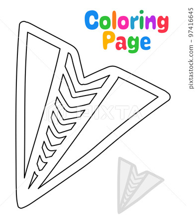 Coloring page with Paper plane for kids Coloring page with Paper plane for kids 97416645