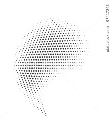 Halftone gradient shapes. Dots comic effect. Vector illustration 97417248