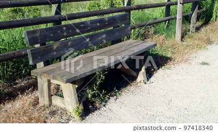 bench, wooden, garden 97418340