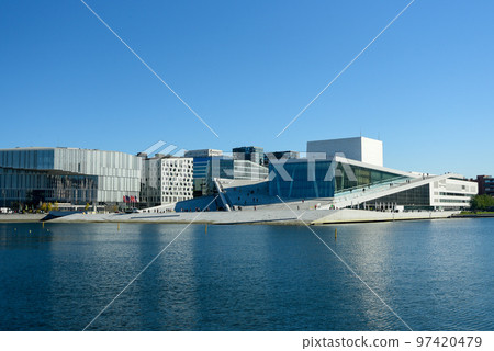 Beautiful scenery of the Opera House in Oslo, the capital of Norway Beautiful scenery of the Opera House in Oslo, the capital of Norway 97420479