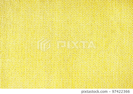 Close up texture of yellow coarse weave upholstery fabric. Decorative textile background Close up texture of yellow coarse weave upholstery fabric. Decorative textile background 97422366