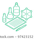 Chemistry Lab Isometric Illustration 97423152